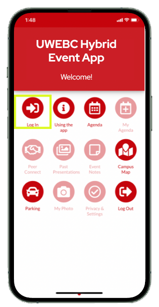 mobile app screenshot 2 login