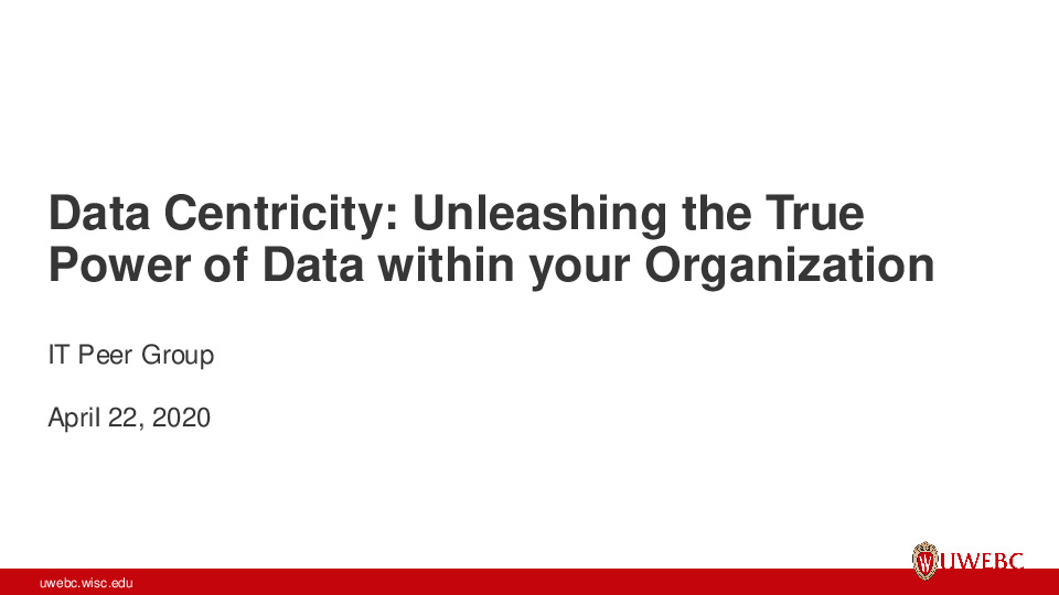 UWEBC Presentation Slides: Welcome Remarks and Defining the Scope of Discussions thumbnail