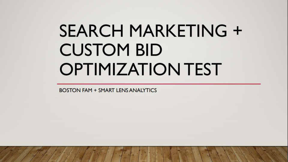 Furniture & ApplianceMart/Ashley Homestore Presentation Slides: Bid Optimization, A SmartLens thumbnail